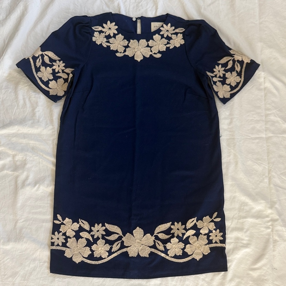 Sézane Tierra Embroidered Dress Sz 2